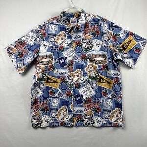 Reyn Spooner NFL Mens 3xl Colts Indianapolis Football Hawaiian Button Up